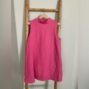 Hot Pink High Neck Mini Dress - L